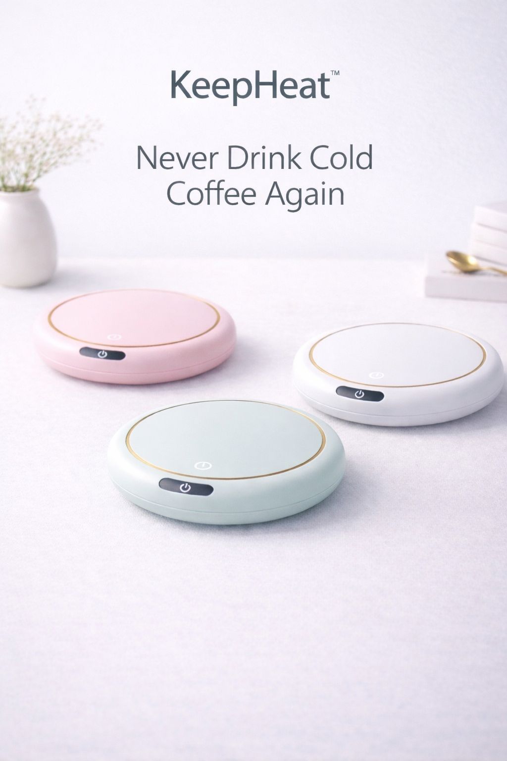 KeepHeat™ Mug Warmer – Never Drink Cold Coffee Again